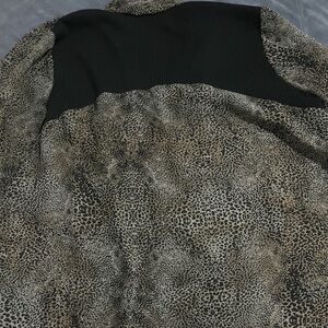 Leopard Print Dress with Black Top